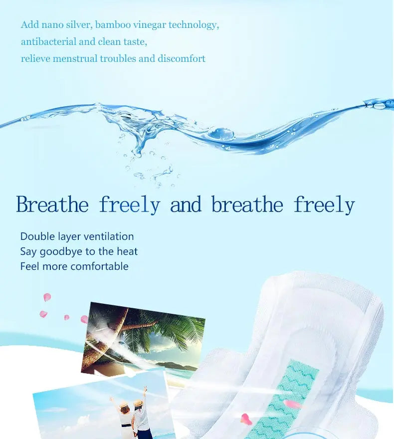3packs/lots LOVE MOON Anion Sanitary towel Feminine Hygiene Sanitary Napkin Soft Mesh Menstrual Pads Organic Cotton for women