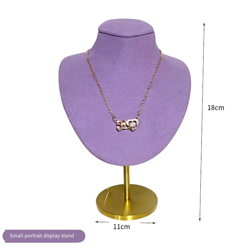 Metal Jewelry Display Stand ,Purple Velvet Organizer Props,Rings Necklaces Bracelets Holder for Trade Show,Store Window Storage