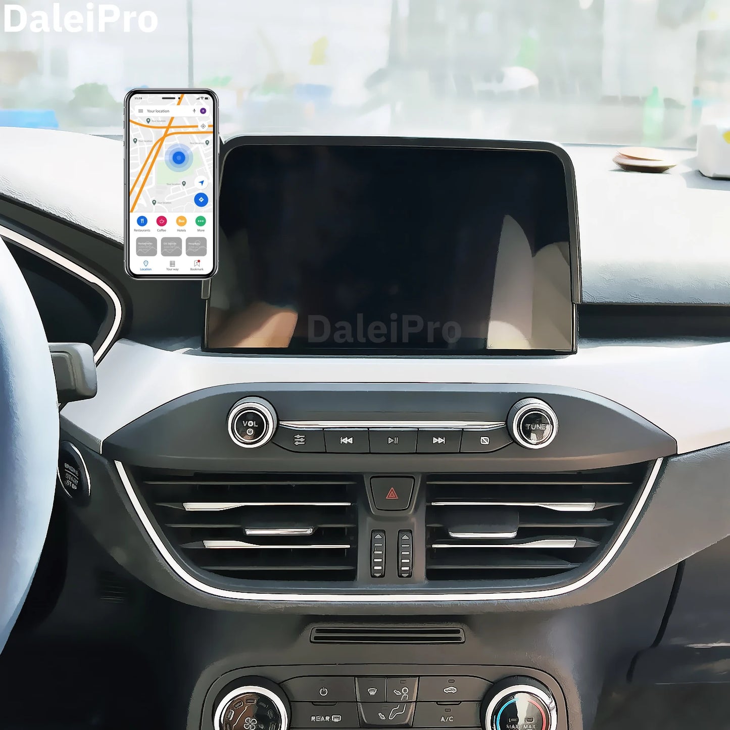 For Ford Fiesta MK8 2017-2020 2021 2022 Car Phone Holder Fixed to Screen Car Magnetic MagSafe Wireless Charger Mount Accessories