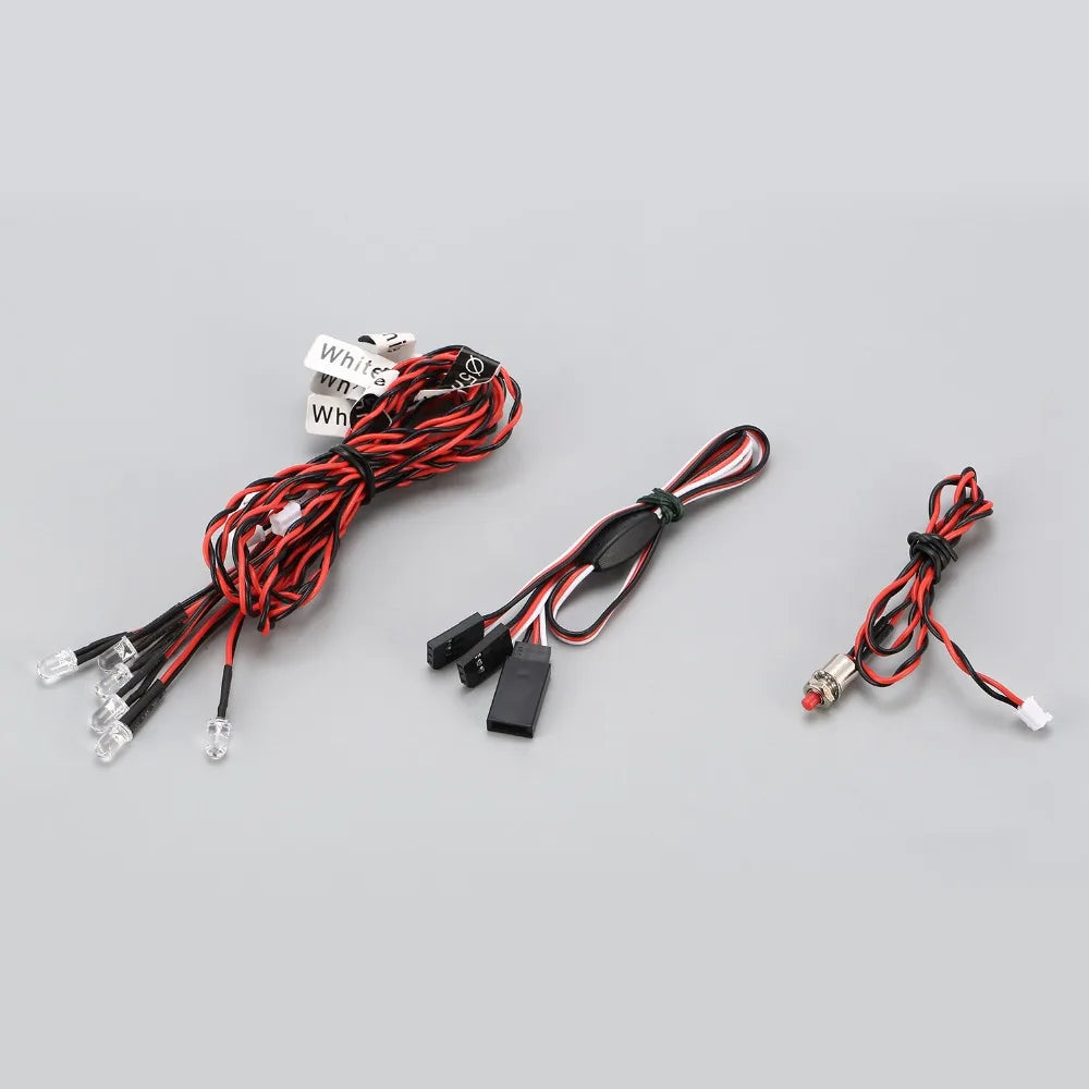 12 Ultra LED Flash Bright Light Strobe Lamp Kit System for 1/10 1/8 RC Car Drift TAMIYA CC01 4WD Axial SCX10 Truck D90 Model Toy