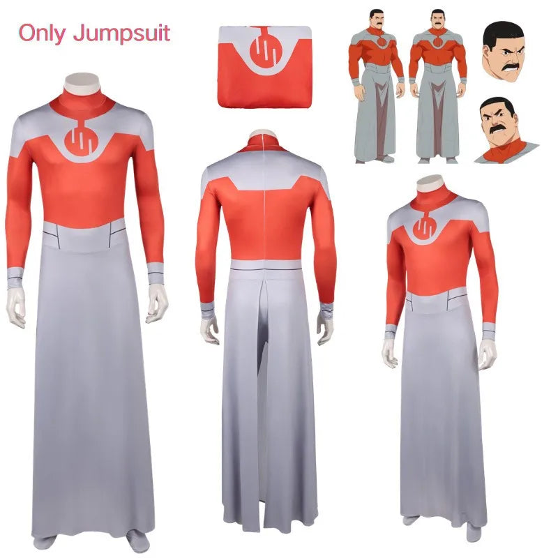 2026 Fancy Invincible Thragg Cosplay Costume Jumpsuit Cloak Performance Disguise Outfit Adult Role-playing Halloween Carnival