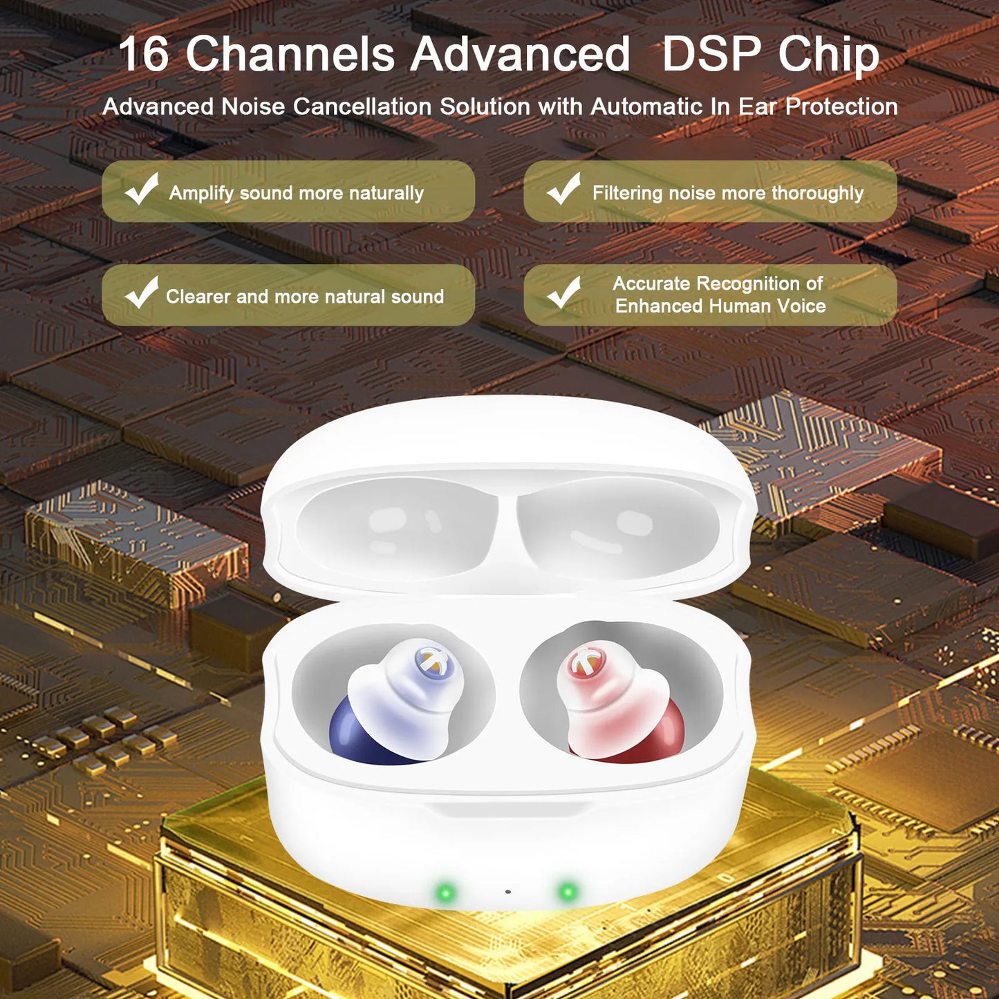 Hearing Aids High Quality Hearing Aids Rechargeable Digital Noise Reduction 16 Channel Sound Amplifier for Elderly Audifonos