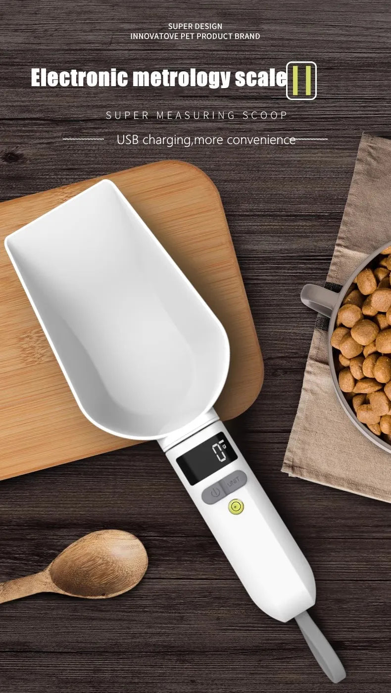 800g/1g Portable LCD Digital Kitchen Scale Home Electronic Measuring Tool  Pet Dog and Cat Digital Feeding Bowl Weighing Spoon