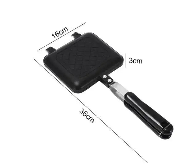 Gas Non-Stick Sandwich Maker Iron Bread Toast Breakfast Machine Waffle Pancake Baking Barbecue Oven Mold Mould Grill Frying Pan