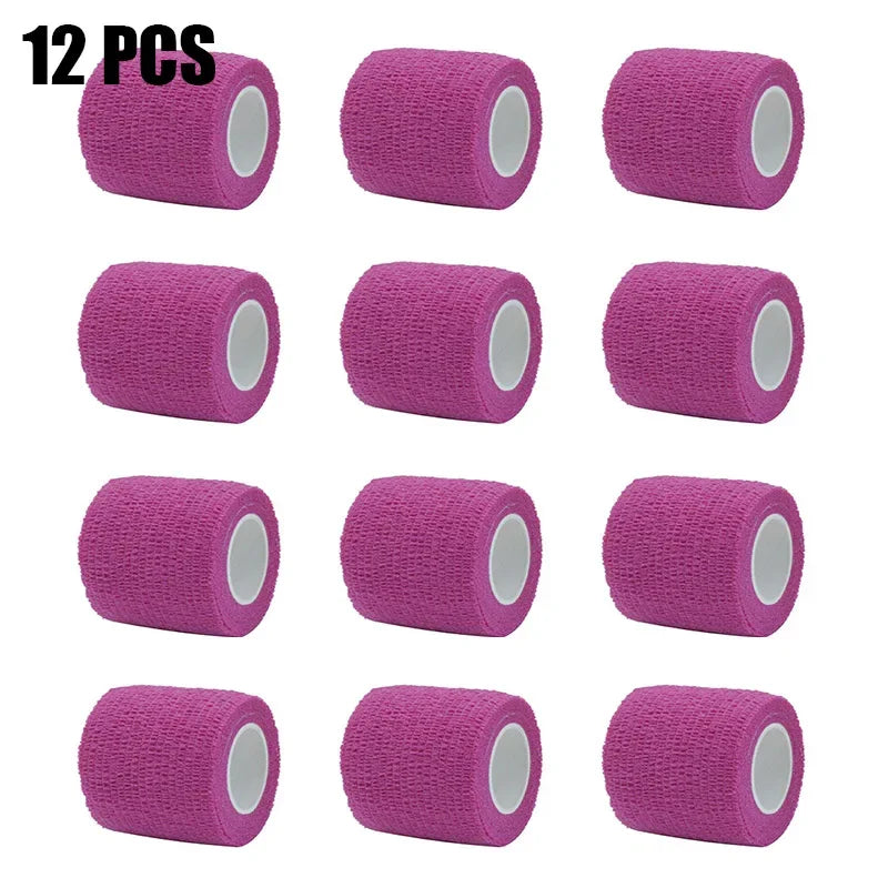 6/12/24pcs Self Adhesive Bandage Wrap, Cohesive Bandage Wrap for Sport & Athletic, Breathable Vet Wrap for Wounds