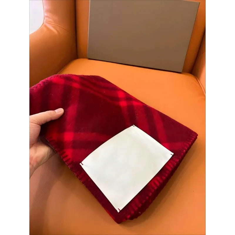 Scarf Shawl Double-Faced Plaid Wool Scarf Neck Warmer Soft Comfortable Fashion Long Scarf for Men and Women