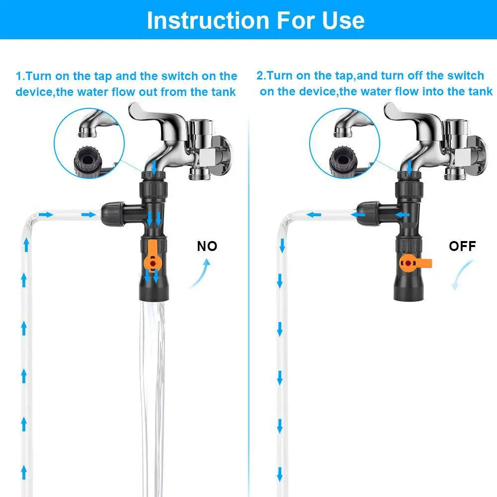 Faucet Aquarium Water Changer Fish Tank Cleaning Tools Siphon Universal Quick Pump Simple Aquarium Water Changing
