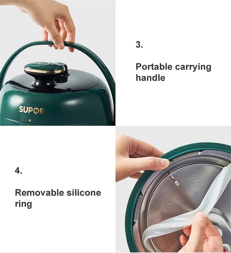 SUPOR Pressure Cooker 1.8L Electric Rice Cooker Automatic Stewing Electric Cooker Small Household Appliances For 1-4 People