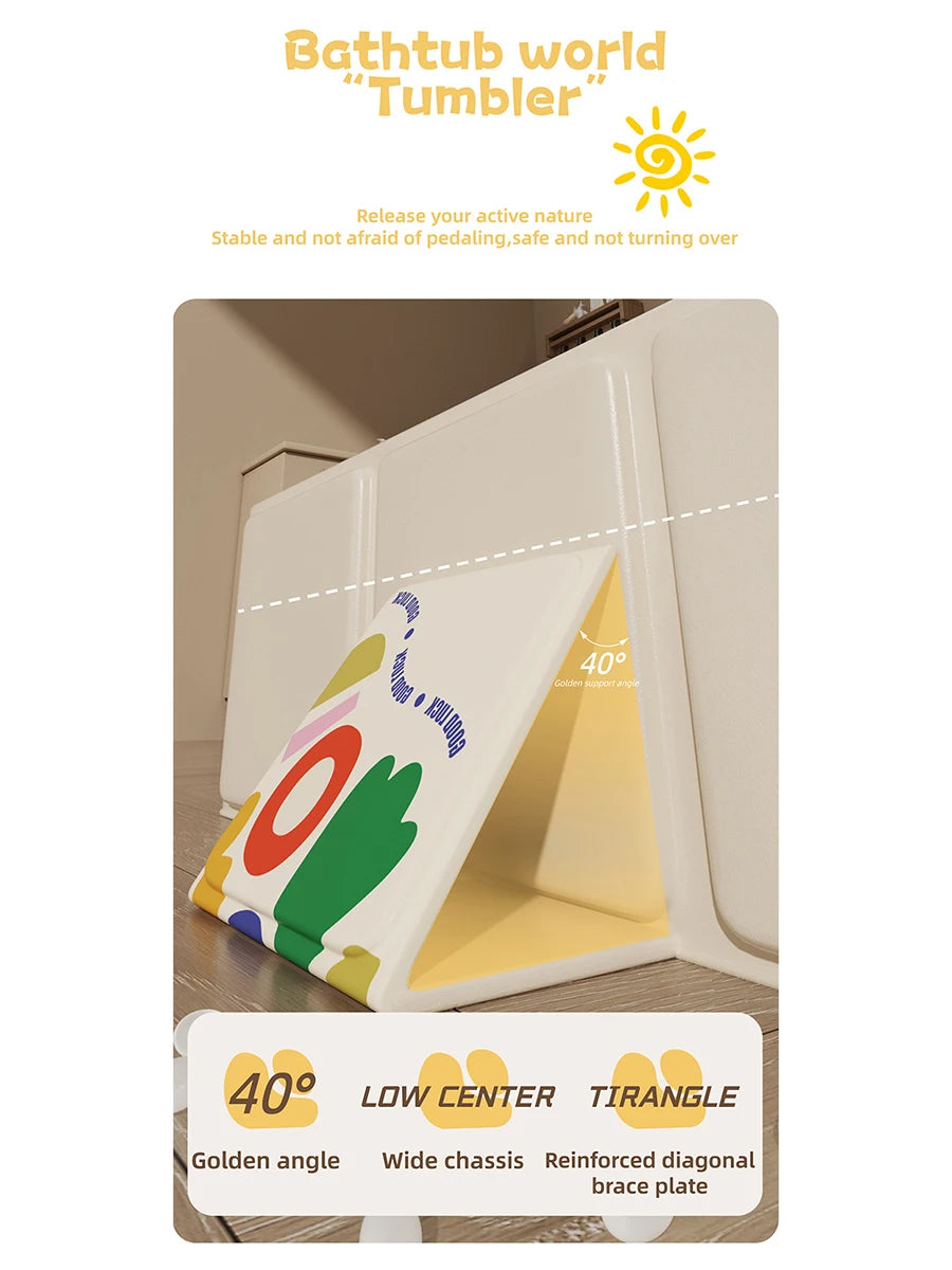 1pc Kids portable thick folding bathtub, Can be used  sitting or lying, for 0-8 years old children newborns suitable for travel