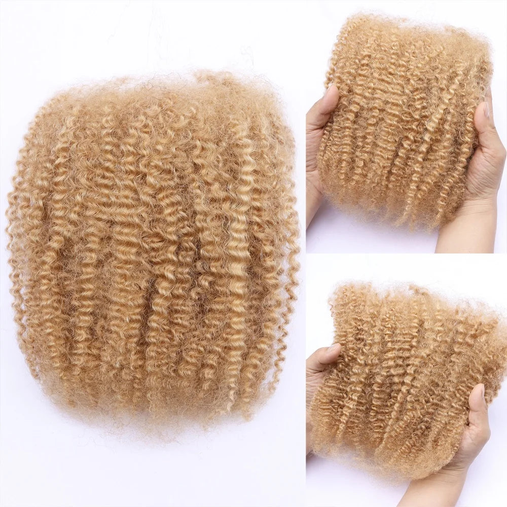 Brazilian Hair Afro Kinky Curly Wave 100% Human Hair Bulk For Braiding Twists Hair For Micro Twist Afro Kinky Hair Extension