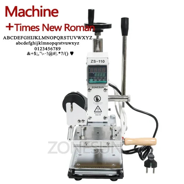 ZONESUN ZS110 Hot Foil Stamping Bronzing Embossing Machine Slideable Workbench Digital Leather PVC Paper Heat Press Machine
