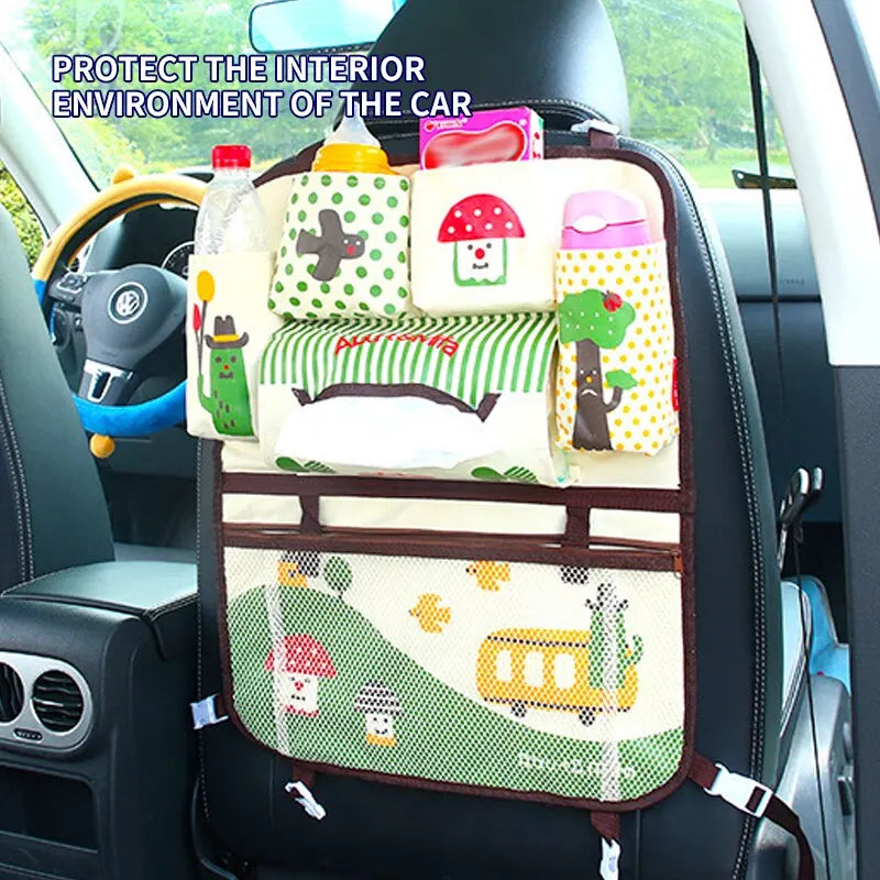 Car Seat Back Storage Bag Cartoon Children's Car Seat Back Hanging Bag Car Storage Bag Storage Supplies Christmas Easter Gift