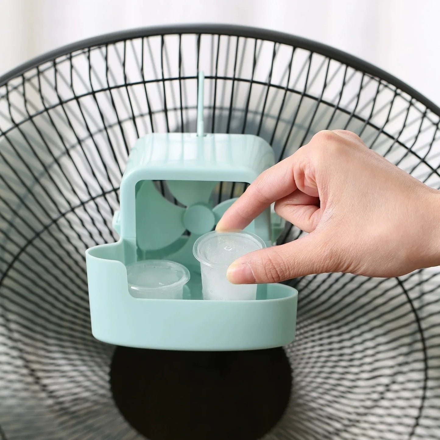 Clip-On Ice Cooling Fan Portable Air Cooler for Summer Desk Camping Outdoor Essentials Personal Evaporative Air Conditioner fans