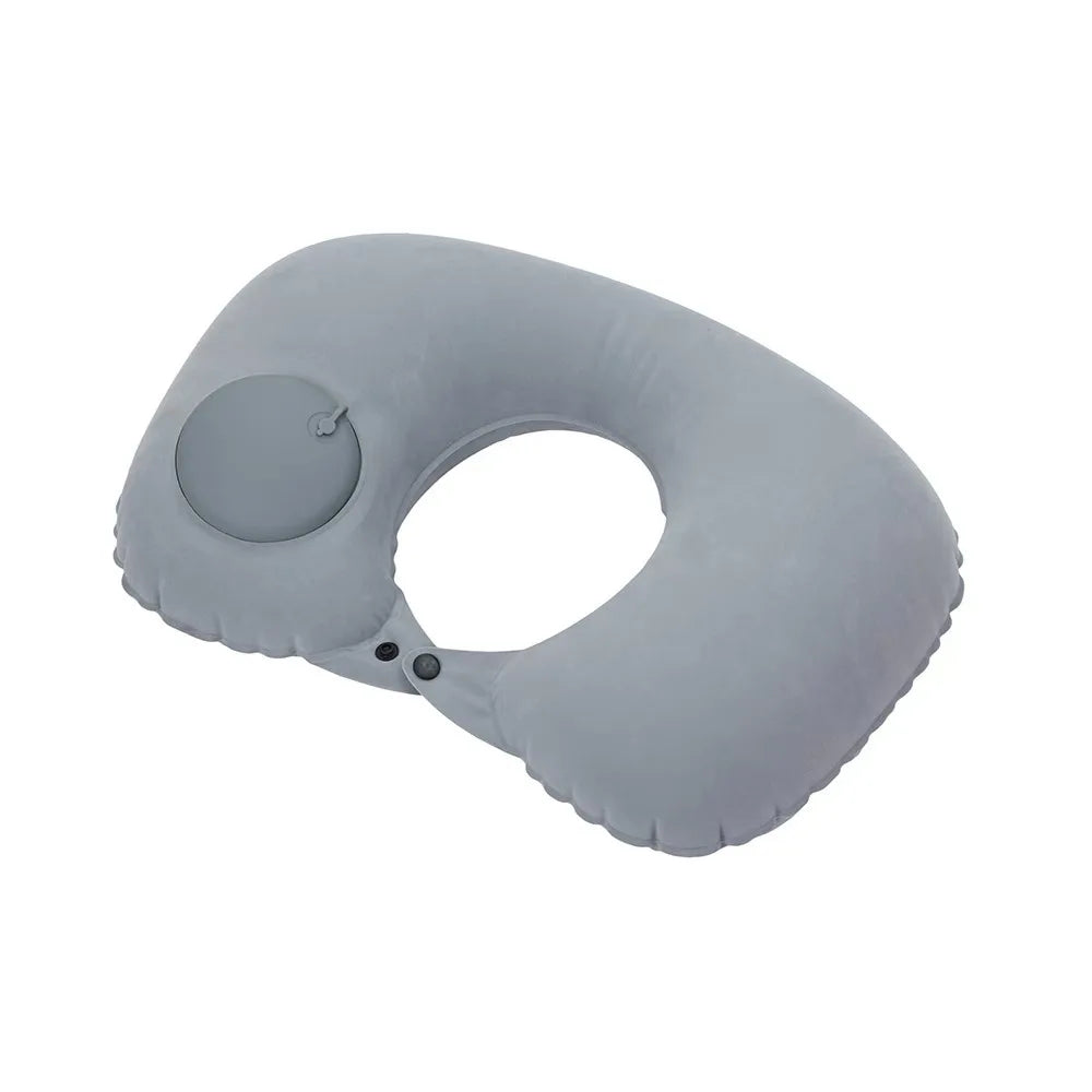 SPDJUMPER Inflatable Travel Neck Pillow, U-Shaped Portable Pillow with Storage Bag for Airplane, Car, Office & Home