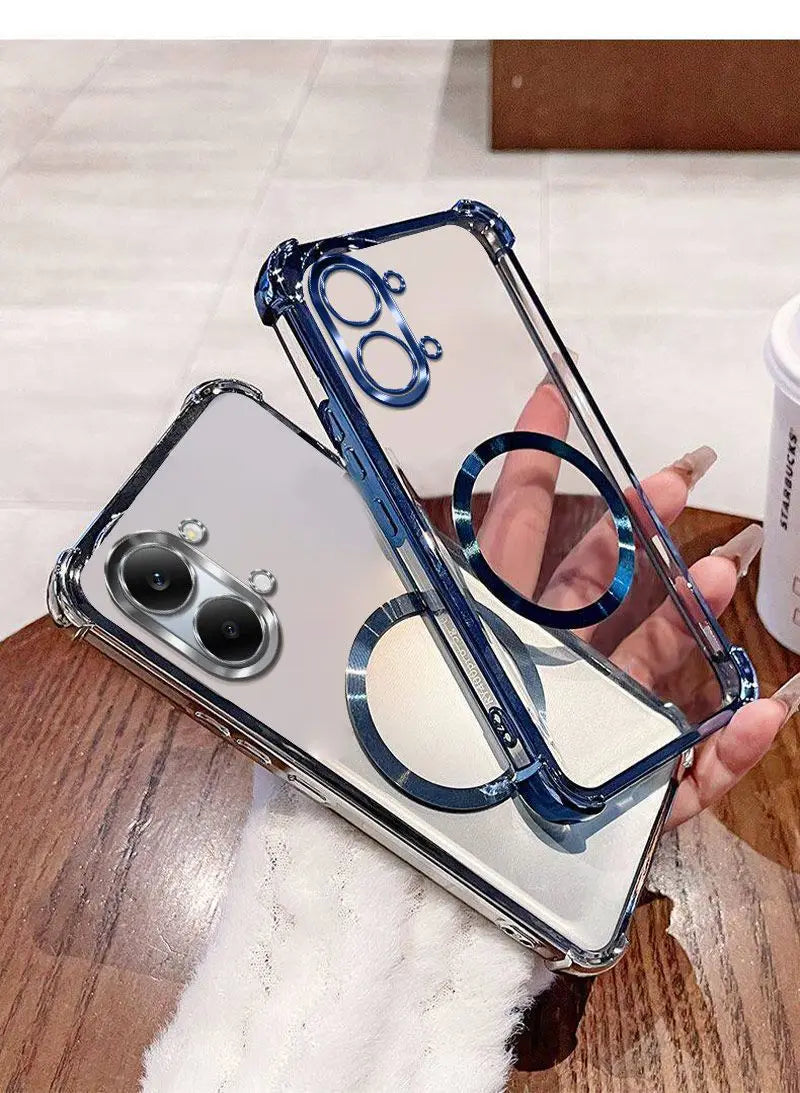 For POCO X8 Pro/X8 Pro Max Case Four-Corner Anti-Drop TPU CD Pattern Magnetic Ring Cover For Xiaomi Poco X8Pro Max Couple Funda