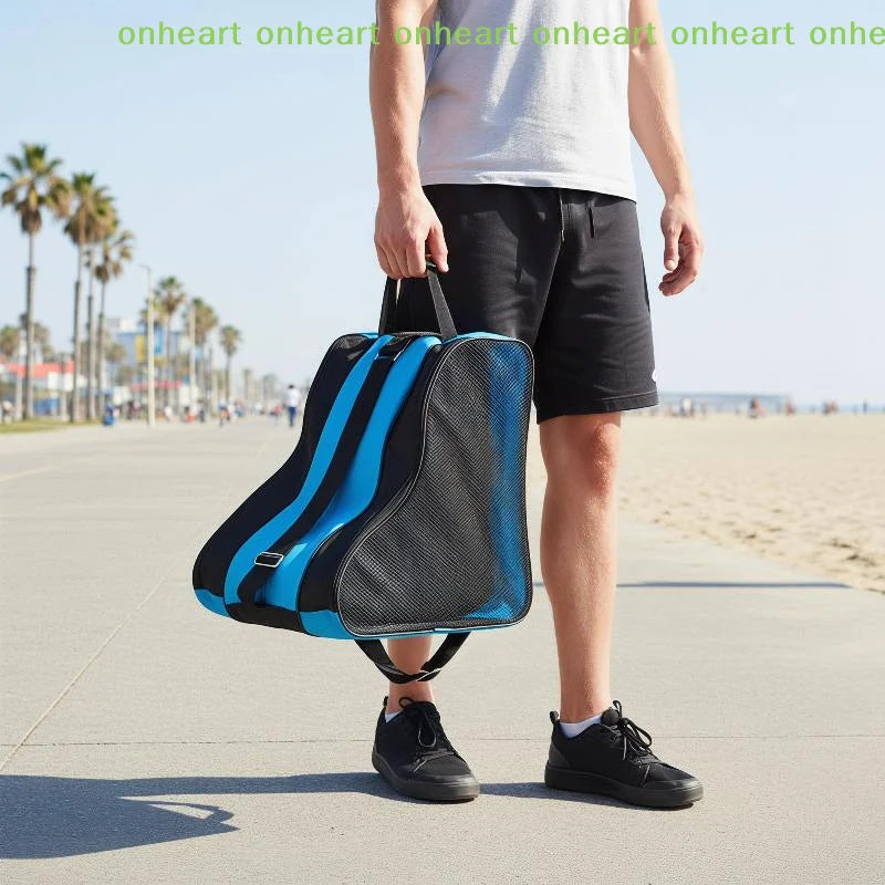 [C]3 Layers Breathable Skate Bag for Kids Backpack Style Comfortable Skating Accessory