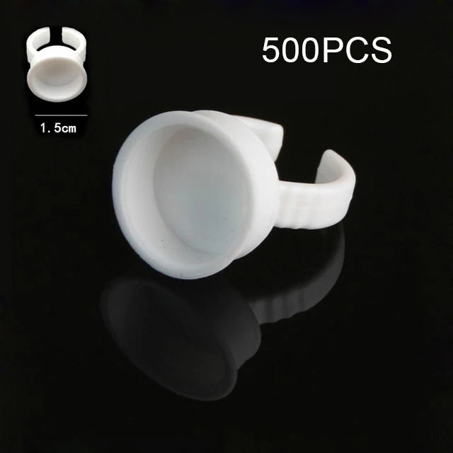 100/500/1000PCS Tattoo Rings Cups S/M/L Disposable Permanent Makeup Ring Plastic Tattoo Ink Pigment Ring for Tattoo Accessories