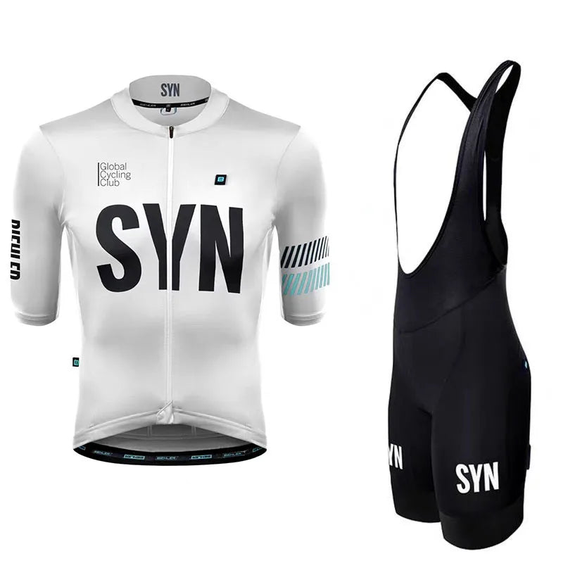 SYN Summer cycling clothes men's jerseys road cycling short sleeved sets bibs quick drying clothes breathable cycling shirt
