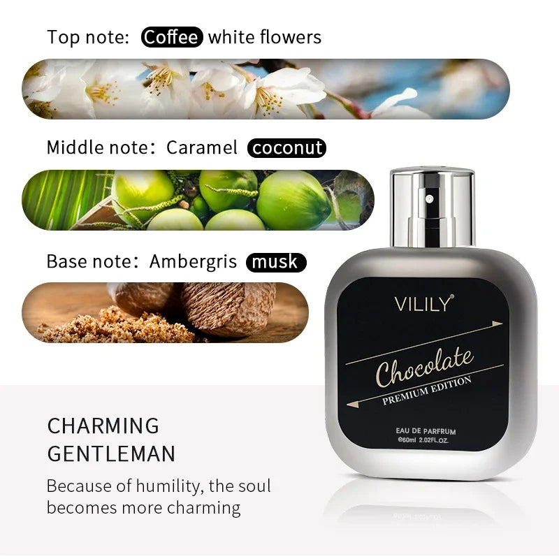 Coconut Vanilla Chocolate Milk Coffee Cream Men Perfume Spray,Fruity Floral Gourmand Notes Unisex Scent,Musk Fragrance Mist