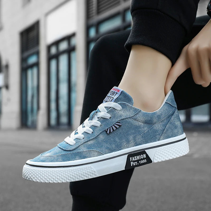 Men's canvas shoes large size fashion casual sports shoes men's platform light breathable men's outdoor running shoes