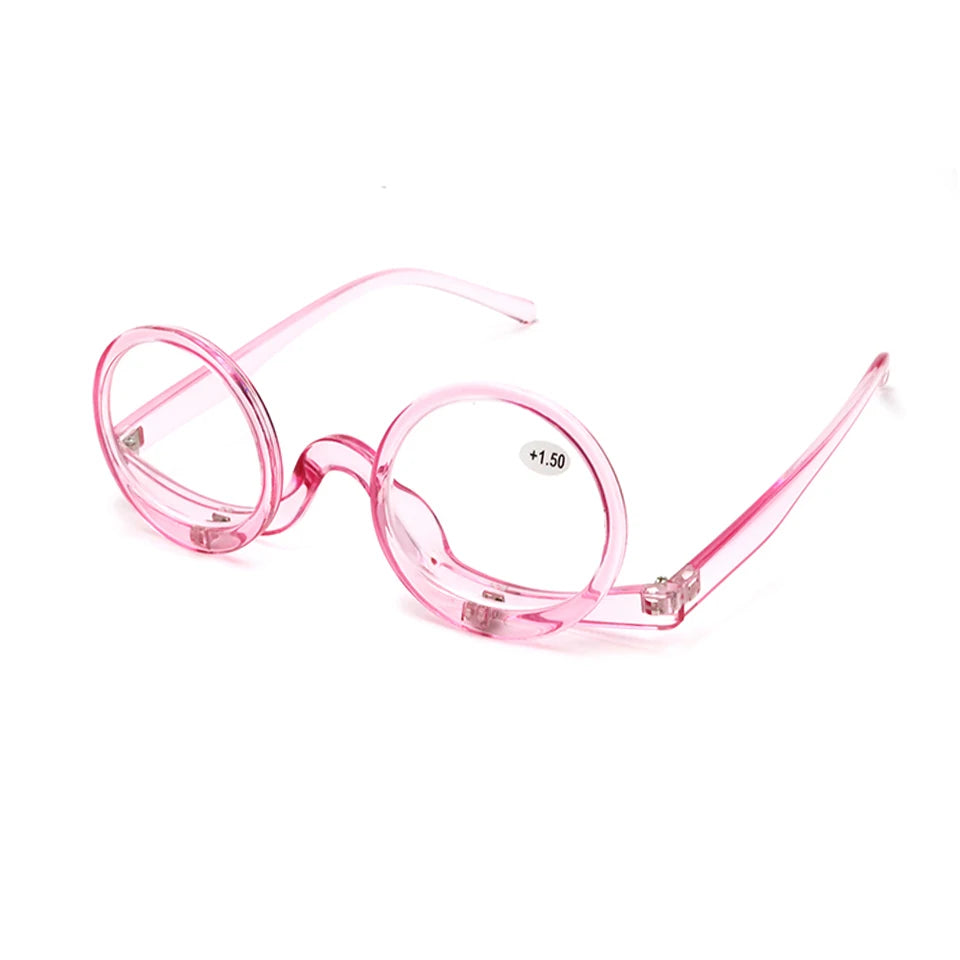 NONOR Makeup Readers Flippable Dual Lens Fashion Reading Glasses for Women Eyeglasses Diopter +1.0 +1.5 +2.0 To +4.0