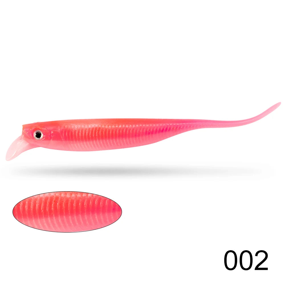 D1 Carp Fishing Soft Lure With Lip 85mm 2.5g Drift Freshwater Bait Leurre Souple Rolling Action Black Bass Perch Tackle DT2009