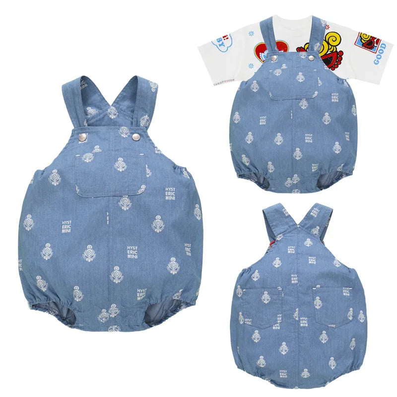 Baby Boy Clothes Summer New Girls Cute Black Super Bib Pants