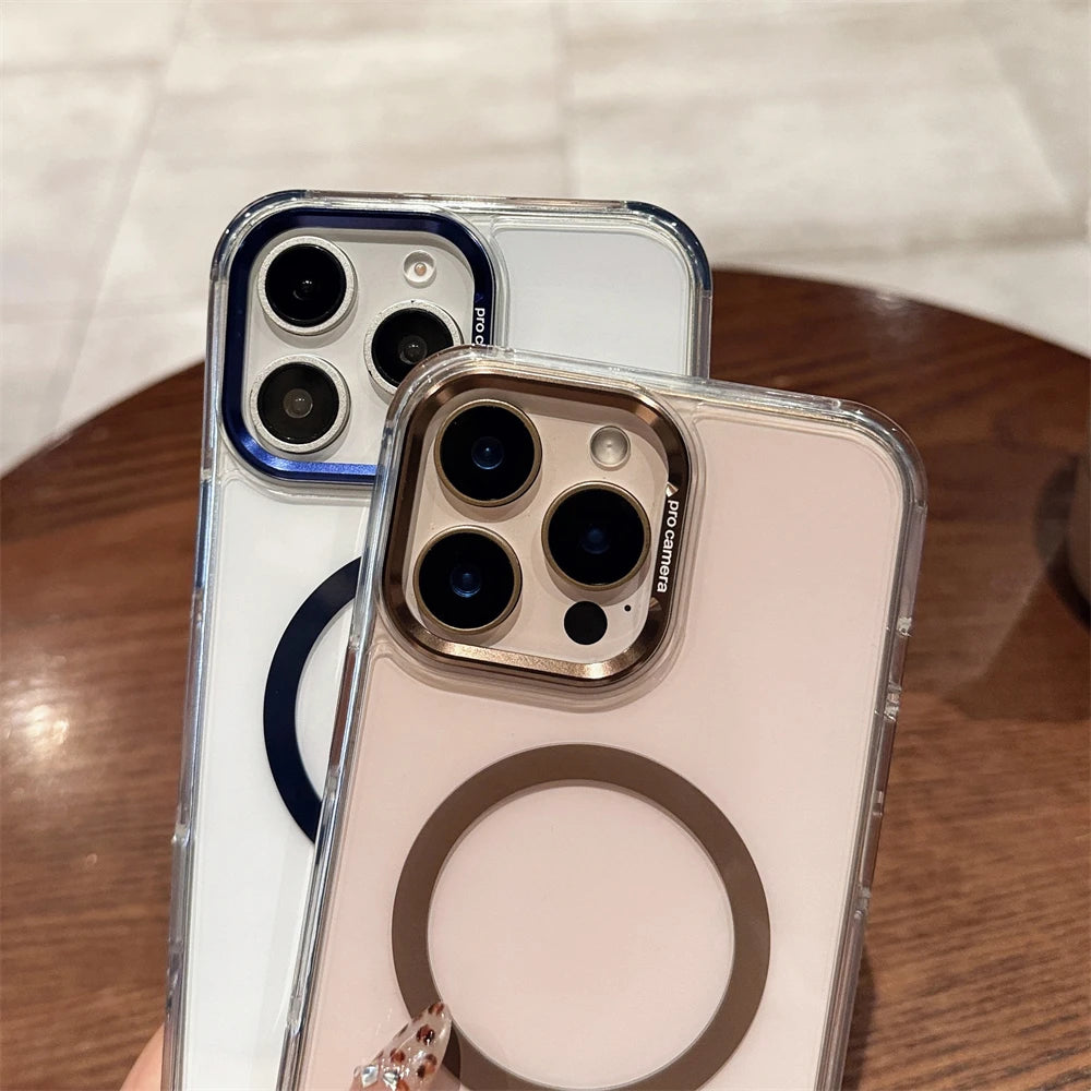 Crossbody Lanyard Necklace Transparent Magnetic For Magsafe Case for iPhone 17 15 11 12 13 14 16 Pro Max Plus Anti-lost Cover