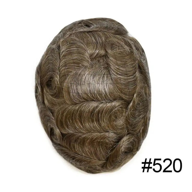 100% Density Full Lace Male Hair Prosthesis Swiss Thin Lace Men's Wig Natural Hairline Human Hair Man Hair System Wigs For Men