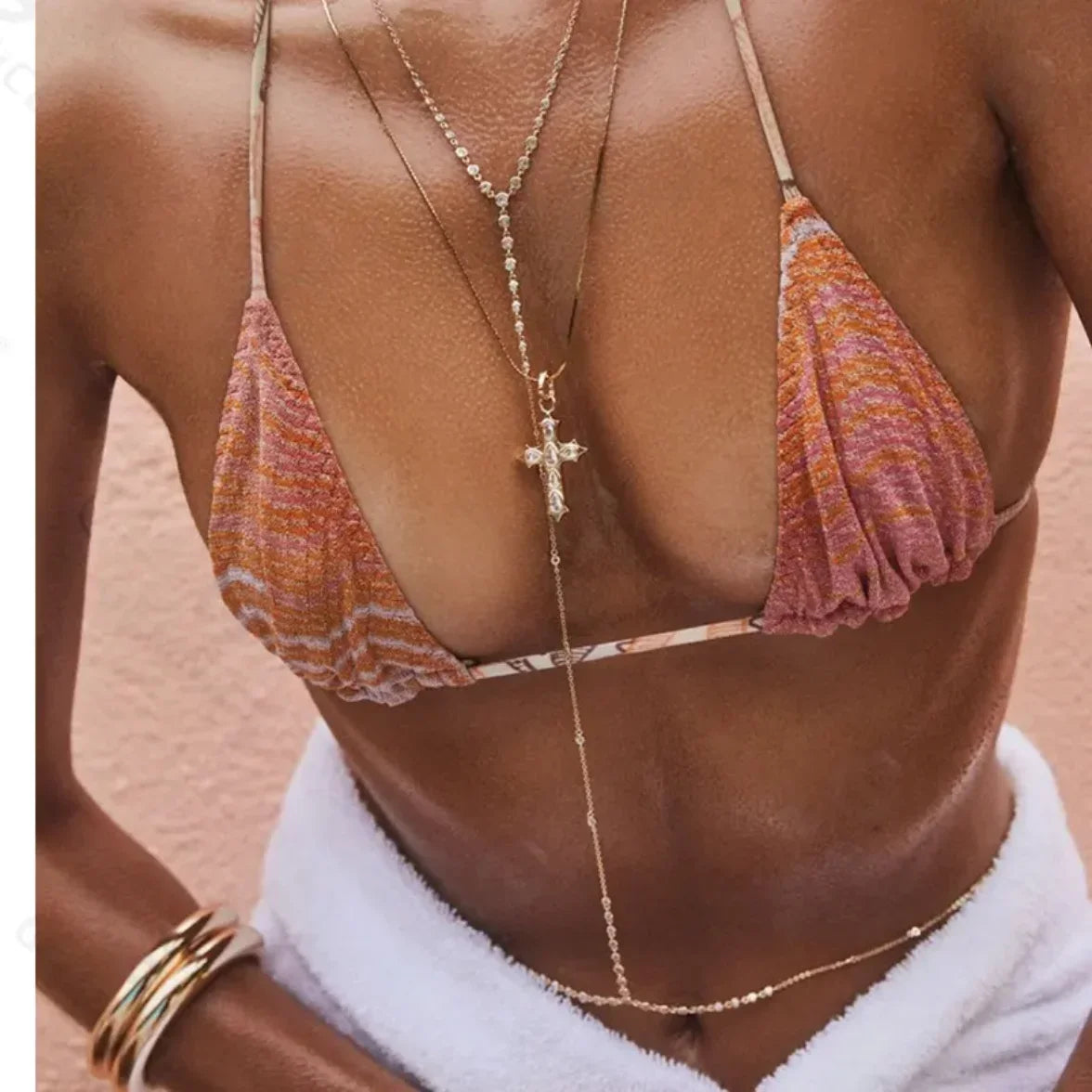 2026 New Sexy Chest Breast Belly Body Chain Necklace For Women Girls Party Wedding Beach Fashion Body Jewelry