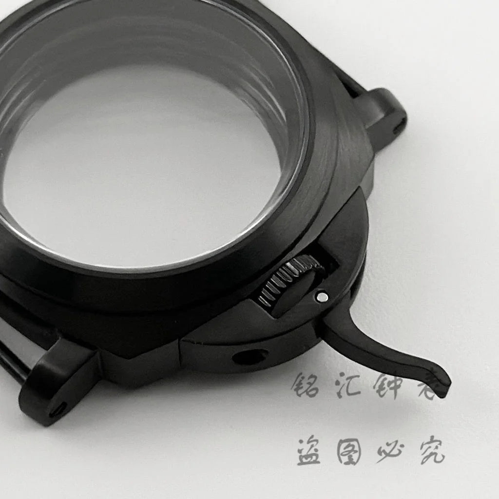 PVD Black NH35 40mm Sapphire Crystal Watch Case Stainless Steel with Handle Case for NH34 NH35 NH36 4R35 NH38 NH70 NH72 Movement