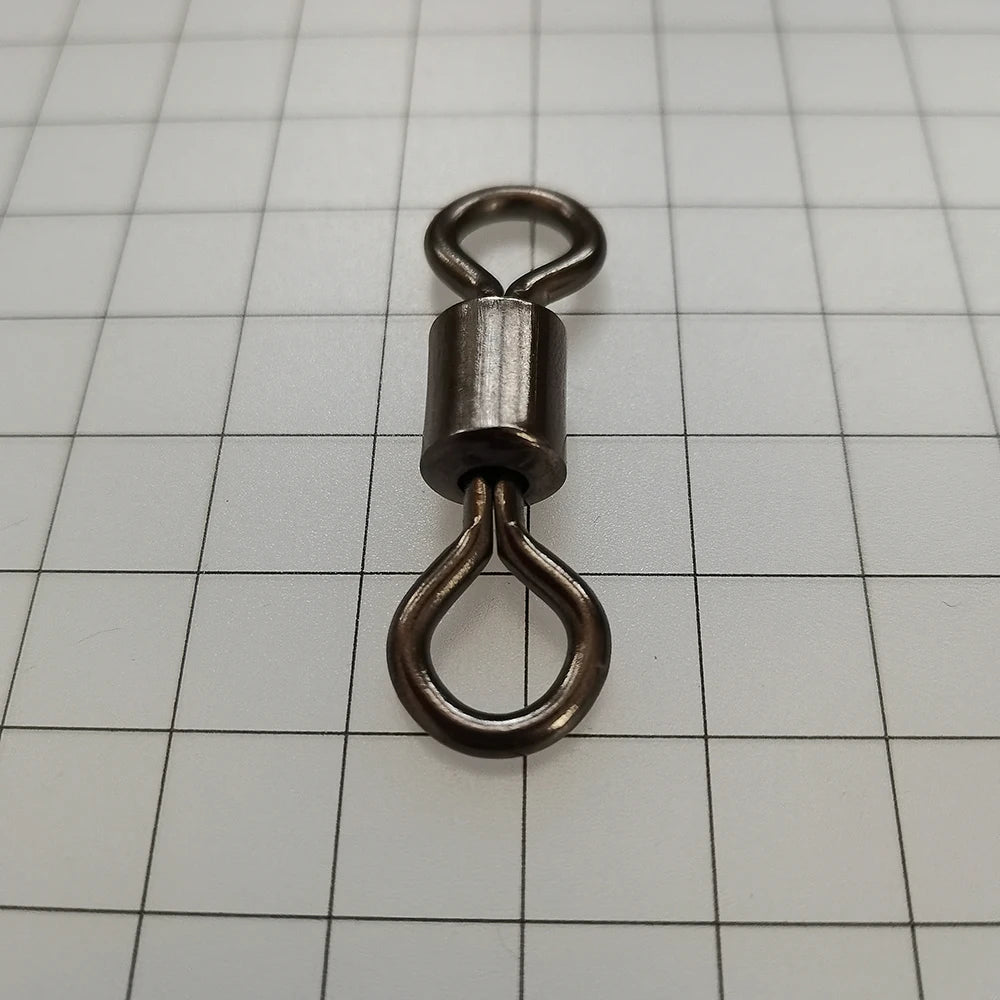 2000pcs Copper Fishing Swivel Bearing Rolling Swivel Connector Black White Lure Link Fishing Tackle Supplies Accessories Pesca