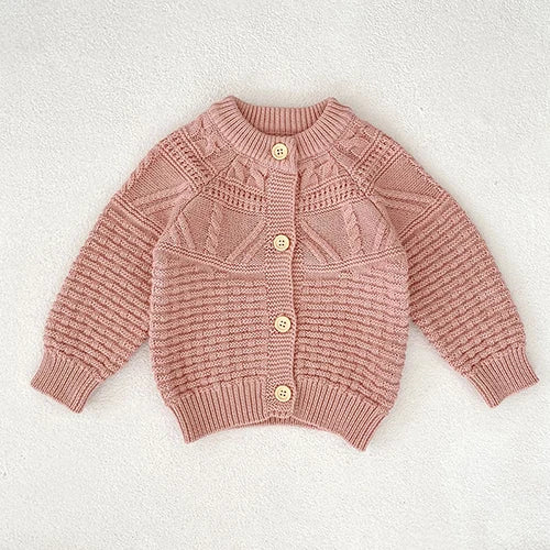 2025 New Autumn 0-3Yrs Newborn Baby Girls Sweater Coat Infant Baby Girls Knitting Cardigan Sweater Long Sleeve Cardigan Coat