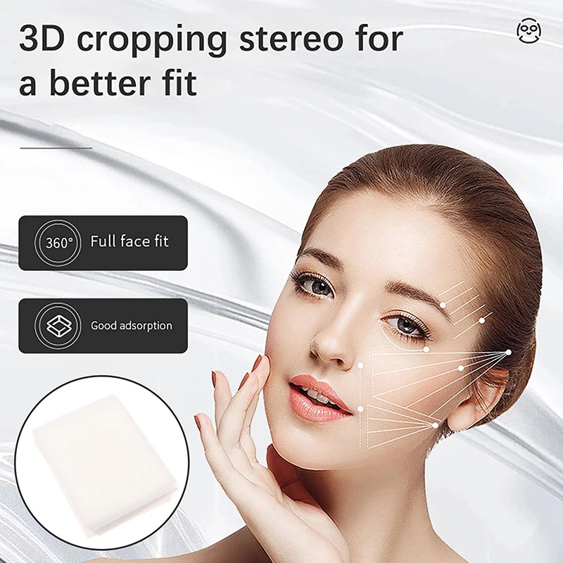50 pcs/Bag Disposable Patch Soluble Facial Mask Paper Conus Peptide Freeze Dried Film Soluble Type Collagen Patch
