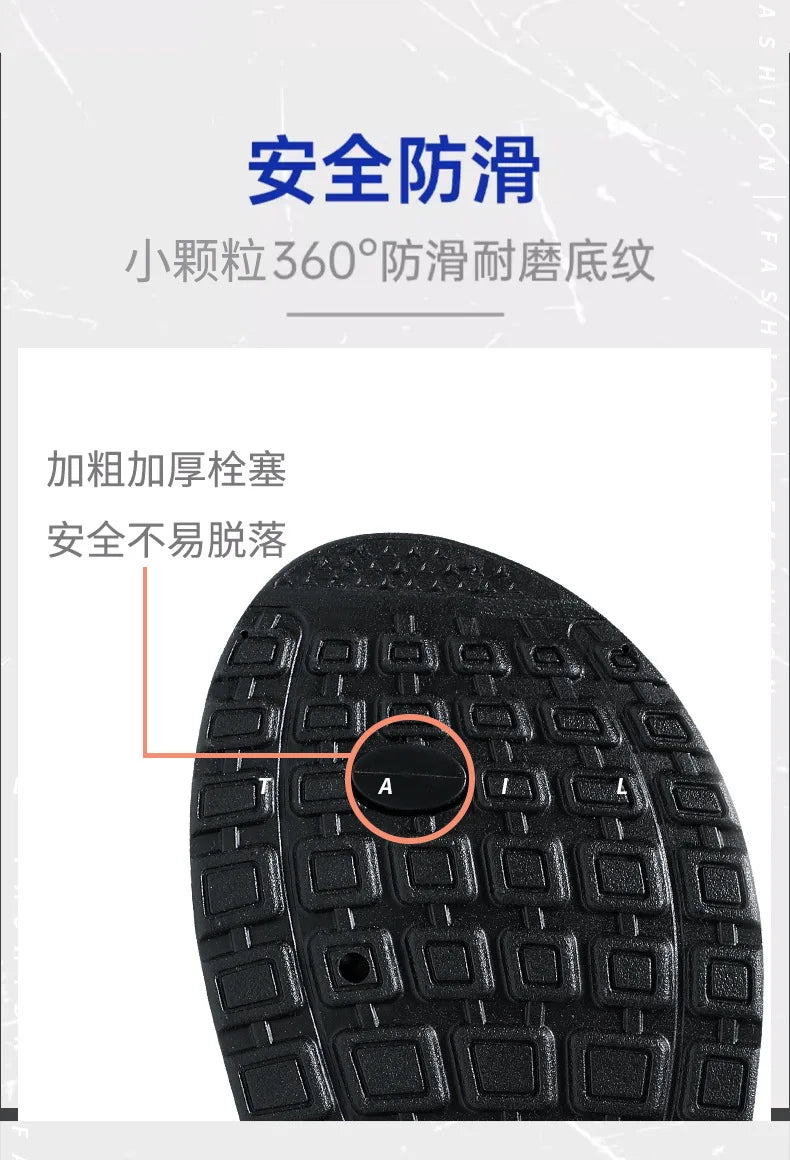 Flip-flops men's fashion trend summer foreign trade cross-border external wear breathable and wear-resistant toes two sandals