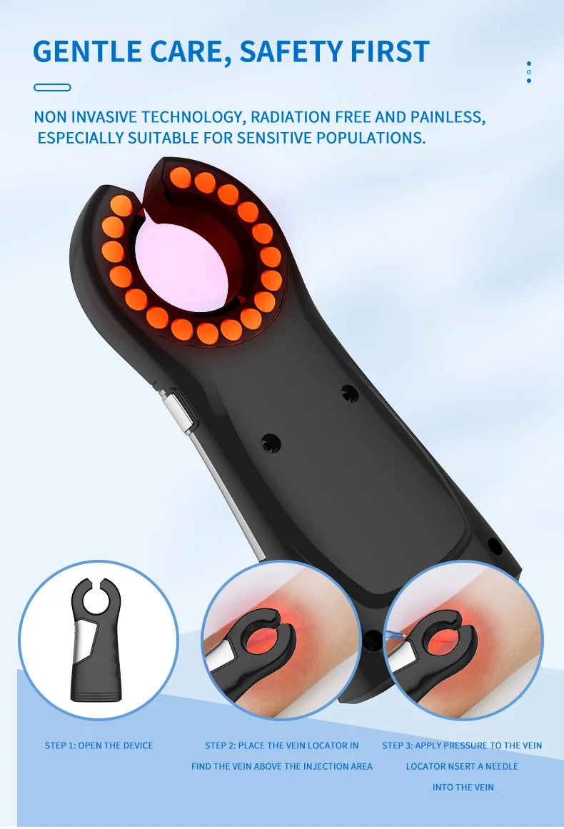 AiQUE Charging Vein Locator Injection Help Handheld Infrared Vascular Finder Detector Scanner Vein Viewer Light Device Home