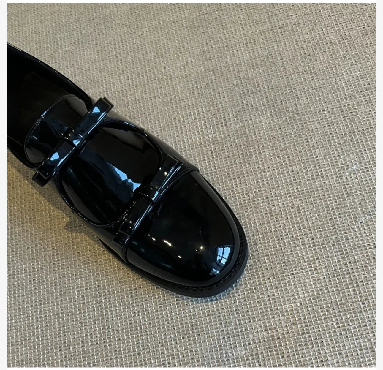 Preppy Double Bowtie Oxfords Woman Low Heels Flats Shiny Small Leather Shoes Ladies College Girls Sneakers Femmes Derby Loafers
