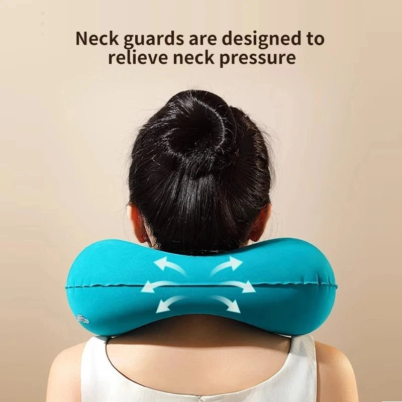 Travel Pillow Inflatable U-Shape Neck Pillow Portable Cervical Orthopedic Protection Airplane Neck Pillows Travel Essentials