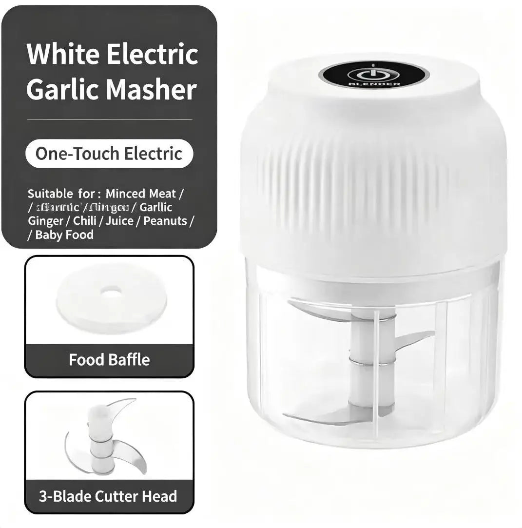 Mini Electric Garlic Masher Crusher Wireless USB Rechargeable Vegetable Chopper Garlic Crusher Food Chopper Kitchen Gadgets New