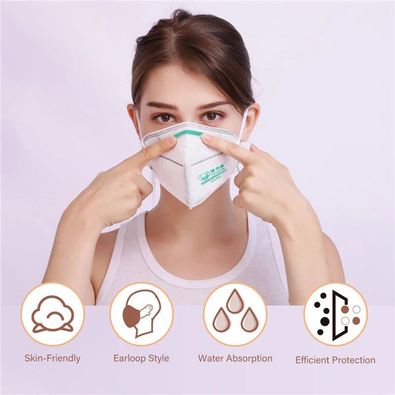 POWECOM KN95 Mask Safety Face Mouth Mask with Filter Adult Masks Protective and Breathable Facial Masks tapabocas