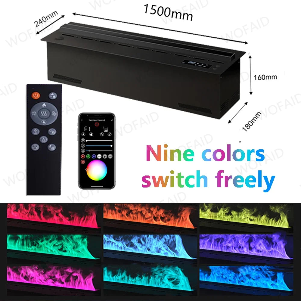 WOFAID 5 Year Warranty 3d Automizing Water Vapor Electric Fireplace Artificial Fire Flame for Living Room Decoration Fireplace
