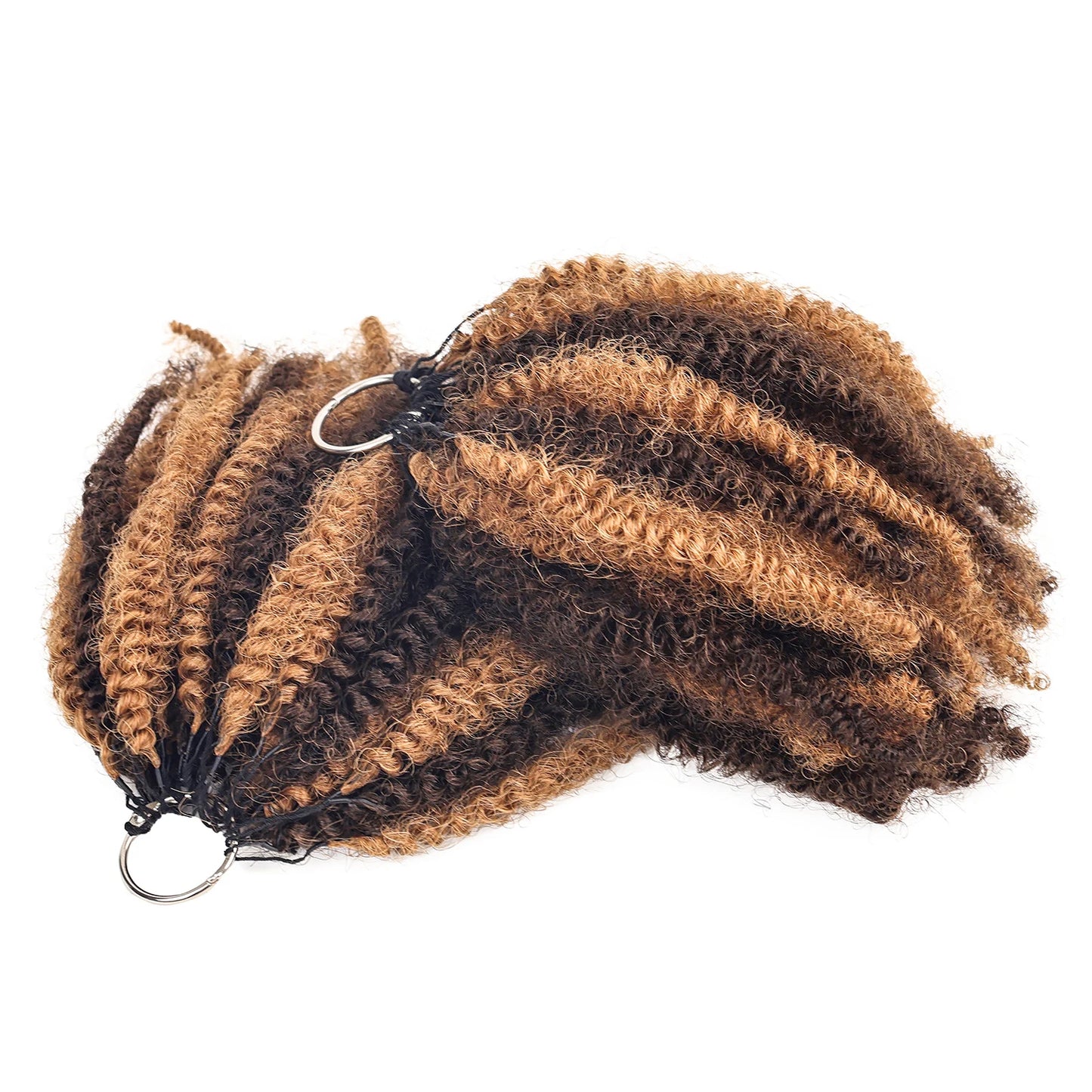 12A Afro Kinky Braiding Human Hair #430 Curly Extensions Crochet Braiding Hair 12-18Inchs  Pre-Separated Crochet Feather Hair