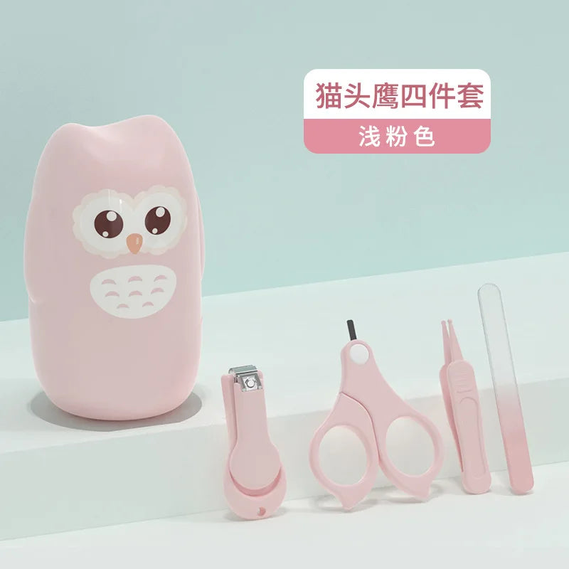 Baby Nail Clippers Set Baby Nail Care with Cute Case Includes Clipper Safety Scissors Tweezers Nail File Rounded Tips for Safety