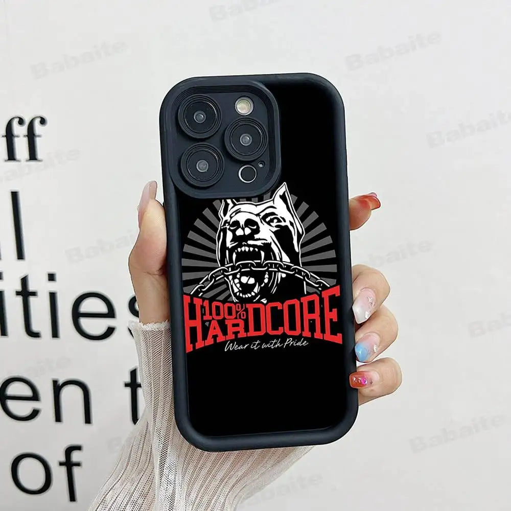 100 Hardcore Dog To The Bone Phone Case For IPhone 17 16 15 14 13 12 11 Pro Max Mini Plus Soft TPU Back Cover