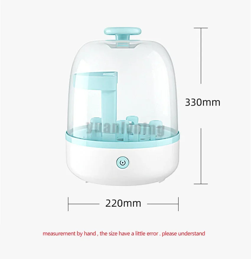 Upgraded Baby Bottle Steam Sterilizer 360° Sterilization Bottles Sterilizer Large Capacity Auto Power Off Safe Sterilizer