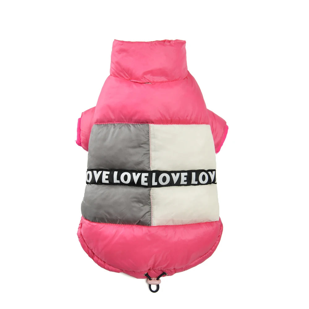 Waterproof Pet Dog Jacket Coat For Small Medium Dogs Cats Winter Windproof Puppy Clothes with Leash Hole Chihuahua Pug Costume