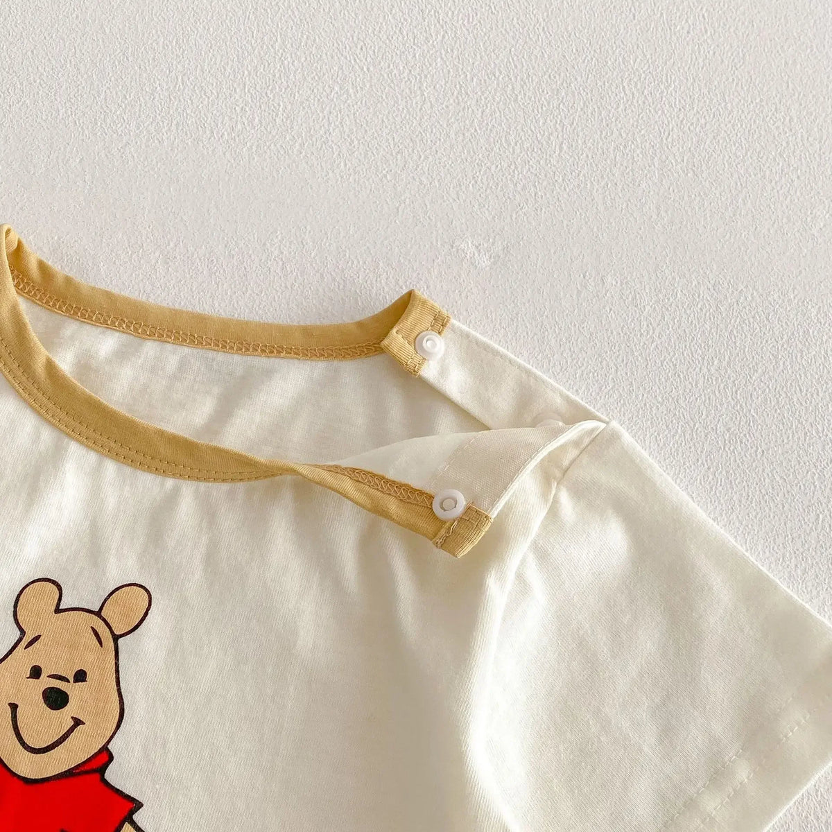 Baby Cartoon T-shirt 2025 New Summer Style 0-5-year-old Boy's Trendy Contrasting Color Base Shirt, Trendy Baby Bear Top