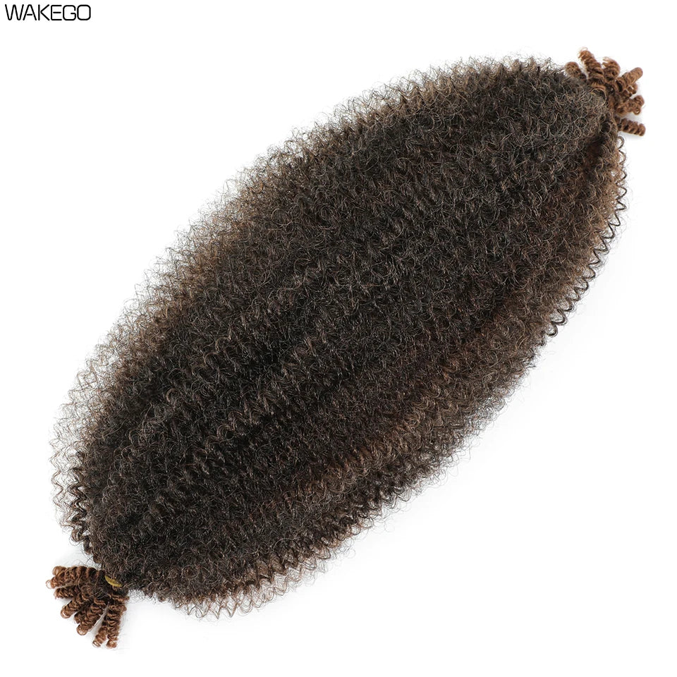 Marley Twist Braiding Hair Ginger Burgundy Ombre Brown Black Springy Afro Twist Hair PreFluffed Spring Twist Kinky Braiding Hair