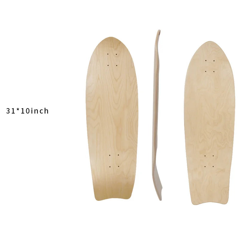 28/30/31/33/36 Inch Skate Board Smooth Maple DIY Skateboard Longboard Blank Land Surfboard Deck Short Board For Outdoor Sports