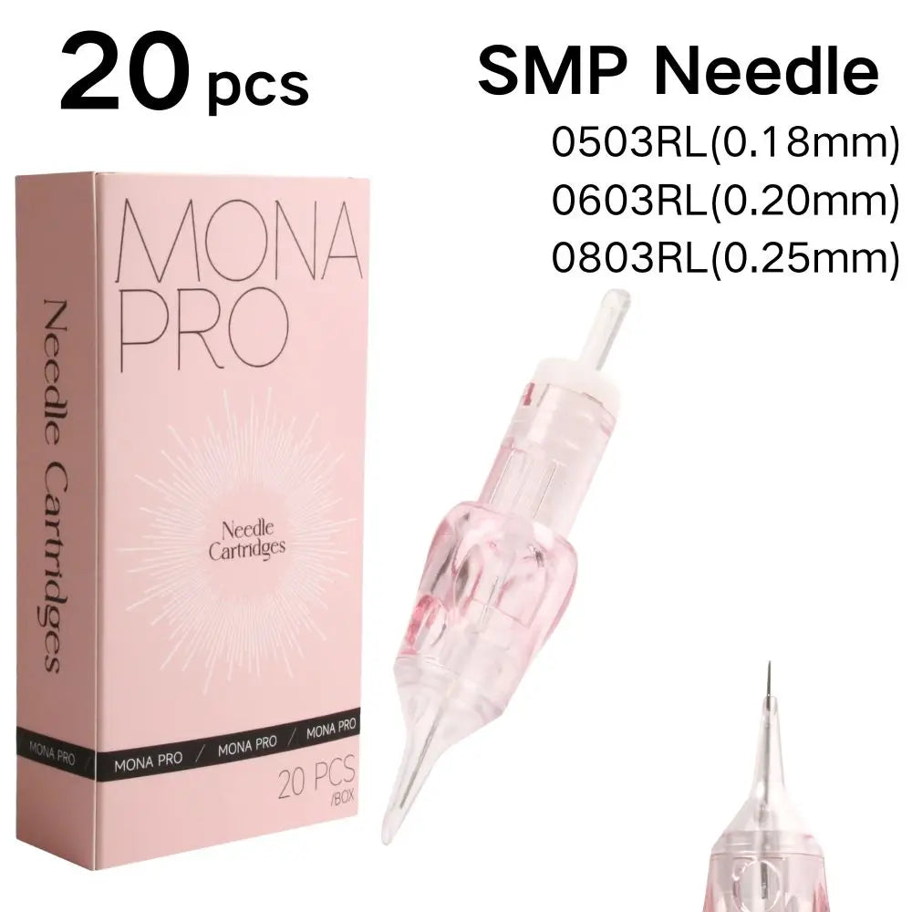 20pcs SMP tattoo needle  0803RL 0603RL 0503RL SMP Long Taper Tattoo Needle Semi Permanent Makeup Scalp Micropigmentation